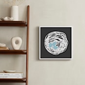 "New Nest Solo" - Art Print in Charcoal by Three Wings North - In a Room