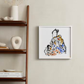 "The Comforts of Home" - Art Print in Pink Kimono by Stuart Heir - In a Room