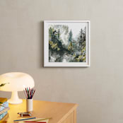 "Forest Mist" - Art Print in White by Anne Kostecki - In a Room
