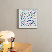 "Geometric plants" - Art Print in White by FERNANDA MARTINEZ - In a Room