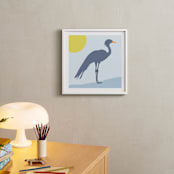 "Blue Crane" - Art Print in Ocean by Red Impressionz - In a Room