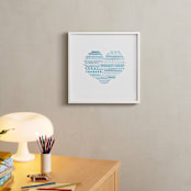 "Doodle Heart" - Art Print in Aqua by Chasity Smith - In a Room