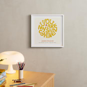 "Forever Sunshine" - Personalized Art Print in Goldenrod by Carrie ONeal - In a Room