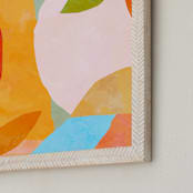 "A colorful moment" - Art Print in Juicy Orange by Dominique Vari - Frame Close-up