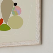 "Poetic Shapes 1" - Art Print in Fresh Linen by Dominique Vari - Frame Close-up