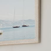 "Portofino Afternoon" - Art Print in Sky by Three Kisses Studio - Frame Close-up
