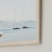 "Portofino Afternoon" - Art Print in Sky by Three Kisses Studio - Frame Close-up