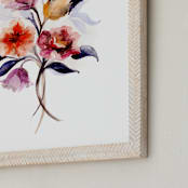 "Grecian Floral" - Art Print in Multi by Olivia Kanaley Inman - Frame Close-up