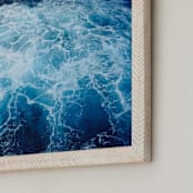 "Wavy Blue" - Art Print in Navy by Carole Crohan - CaroleeXpressions - Frame Close-up