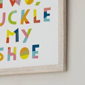"Buckle My Shoe" - Art Print in Rainbow by Ariel Rutland - Frame Close-up