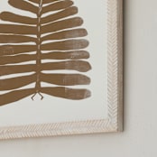 "Bronze Botanical Series 2" - Art Print in Bronze and Ivory by Angela Simeone - Frame Close-up