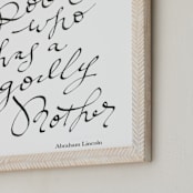 "Mother" - Art Print in modern calligraphy by Natalie Groves - Frame Close-up
