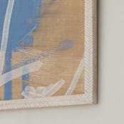 "Little Man Series 4" - Art Print in tan by Angela Simeone - Frame Close-up
