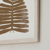 "Bronze Botanical Series 2" - Art Print in Bronze and Ivory by Angela Simeone - Frame Close-up