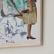 "Hoopla" - Art Print in White by Misty Hughes - Frame Close-up