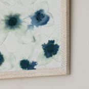 "Diaphanous Petals in Blue" - Art Print in Warm Navy by Kara Kosaka - Frame Close-up