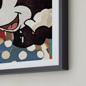 "Paper Minnie" - Art Print in Black by Sumak Studio - Frame Close-up