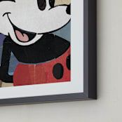 "Paper Mickey" - Art Print in Black by Sumak Studio - Frame Close-up