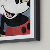 "Paper Mickey" - Art Print in Black by Sumak Studio - Frame Close-up