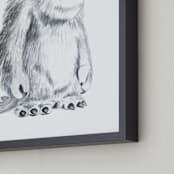 "Sulley" - Art Print in White by Mary Gaspar - Frame Close-up
