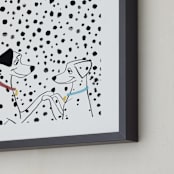 "Dalmatian Invasion" - Art Print in Spotted by Robin Ott - Frame Close-up