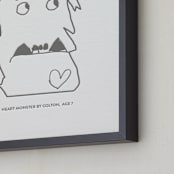 "Your Drawing: Portrait Custom Letterpress Print" - Custom Letterpress Print in Black by Minted - Frame Close-up