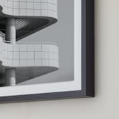 "Curves and Squares 1" - Art Print in Black & White by lulu and isabelle - Frame Close-up