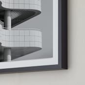 "Curves and Squares 1" - Art Print in Black & White by lulu and isabelle - Frame Close-up