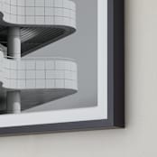 "Curves and Squares 1" - Art Print in Black & White by lulu and isabelle - Frame Close-up