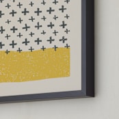 "Positivity" - Art Print in Saffron by Rochelle Renee - Frame Close-up