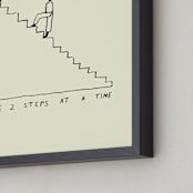 "Two Steps at a Time" - Art Print in Parchment 2 by Elliot Stokes - Frame Close-up