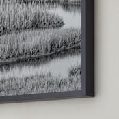"Marshlands 1" - Art Print in Black & White by Elizabeth Pyle - Frame Close-up