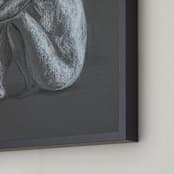 "Round" - Art Print in Charcoal Gray by Anne Morrison - Frame Close-up