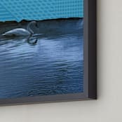 "Interrupted Lake Landscape" - Art Print in Lake by Allison Belolan - Frame Close-up