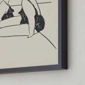 "Diving Board" - Art Print in Ivory by Katie Spak - Frame Close-up
