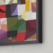 "A quilt for Sonia D" - Art Print in Grape by Erin McCluskey Wheeler - Frame Close-up