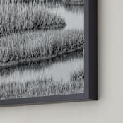 "Marshlands 1" - Art Print in Black & White by Elizabeth Pyle - Frame Close-up