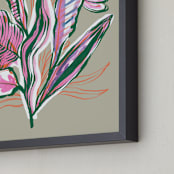"Radiant Growth Tropical Botanical" - Art Print in Growing Green by Nikkita Cohoon - Frame Close-up