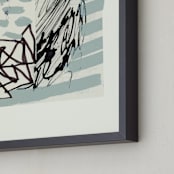 "Waterfall Assemblage" - Art Print in Waterfall Blue by Bethania Lima - Frame Close-up