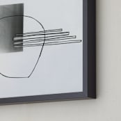 "Abstract drawing II" - Art Print in White by Kirsta Benedetti - Frame Close-up