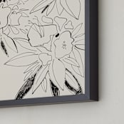 "Azalea en Noir" - Art Print in Ink by Catilustre - Frame Close-up