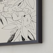 "Azalea en Noir" - Art Print in Ink by Catilustre - Frame Close-up