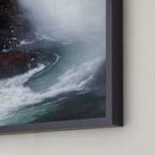 "Emerald Mist" - Art Print in Emerald Blue by KIMBERLY SMITH - Frame Close-up