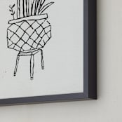 "Snake Plant" - Art Print in Soft Sand by Elliot Stokes - Frame Close-up