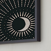 "This Side of the Equator II" - Art Print in Nighttime by ThirtyOne Illustrations - Frame Close-up