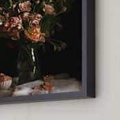 "Moody Floral Still Life" - Art Print in Moody Rose by Katie Buckman - Frame Close-up
