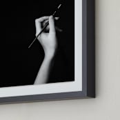 "Create I" - Art Print in Black Ink by Kaitie Bryant - Frame Close-up