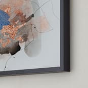 "Divide #2" - Art Print in Glacial Reflection by Christine Olmstead - Frame Close-up
