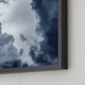 "Window On The World" - Art Print in Stormy Blue by Kelsey Mucci - Frame Close-up