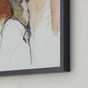 "After the Bath II" - Art Print in burnt sienna by Patricia Robitaille - Frame Close-up